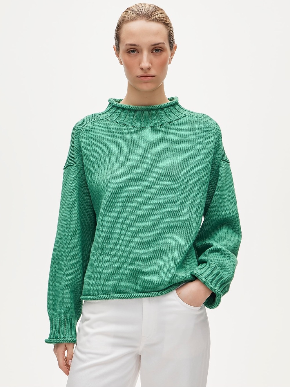 J. Crew 2025 Rollneck in Summer Yard Green Size XXS